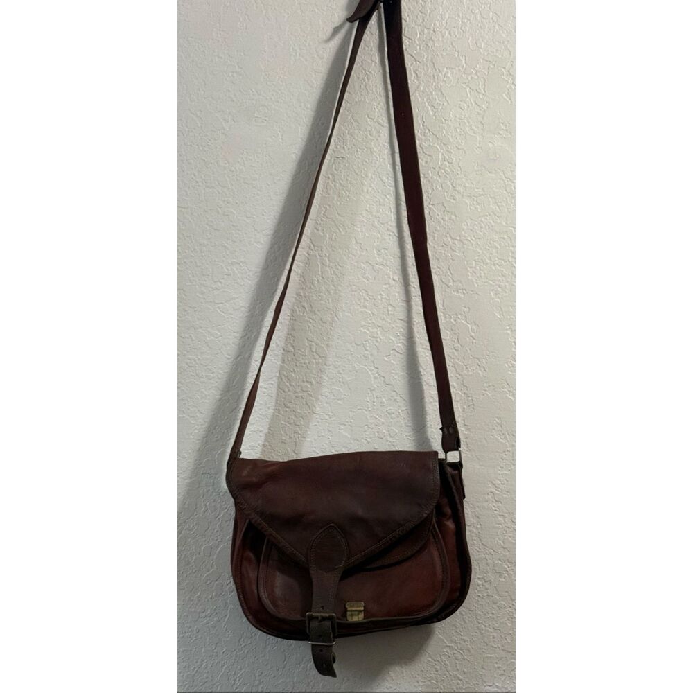 Brown Leather Satchel and Fable Handmade Bag crossbody bag